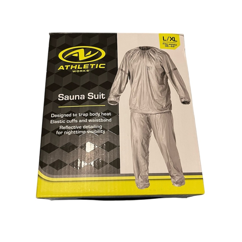 ((ITEM SOLD))‼️‼️Athletic Works Silver Sauna Suit